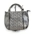 Handtasche Melanie Paris Silber Gesteppt