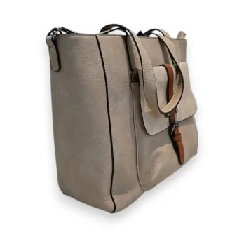 Bolso de mano Mélanie Paris Classic chic Beige