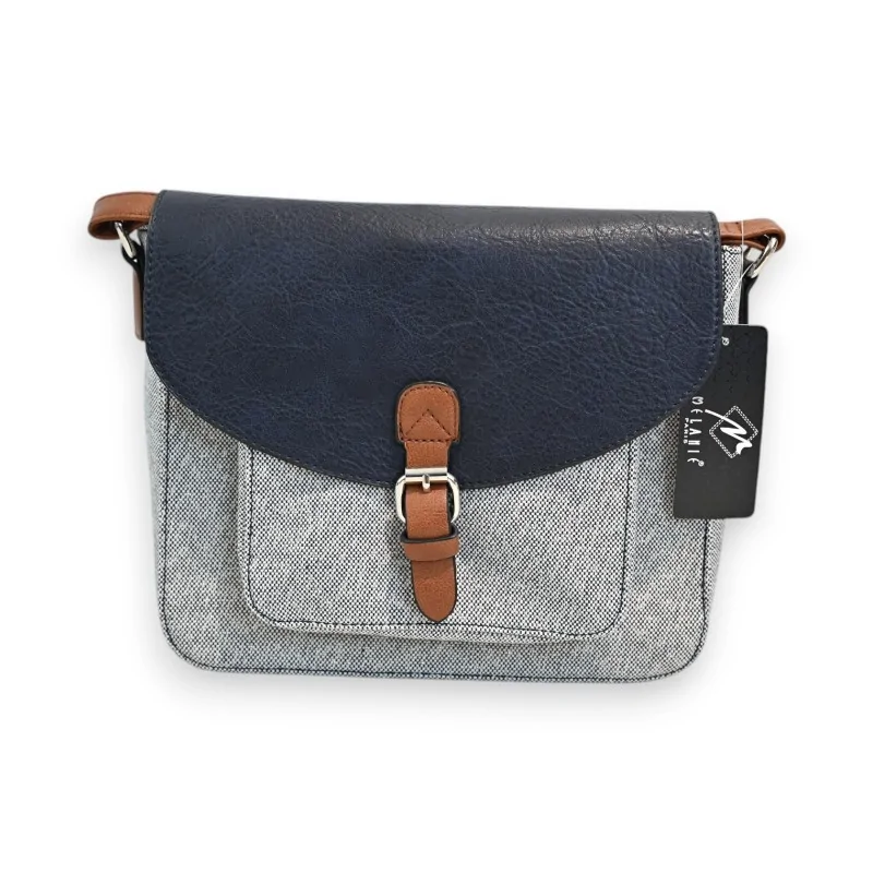 Bolso bandolera Mélanie Paris Lino Azul Marino Lurex