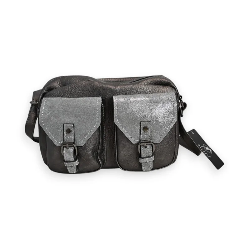 Bolso bandolera Urban Chic Mélanie Paris Gris Metalizado