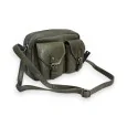 Melanie Paris Multi-Pocket Khaki Crossbody Bag