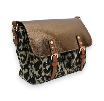 Bolso bandolera Mélanie Paris Leopardo Cobrizo