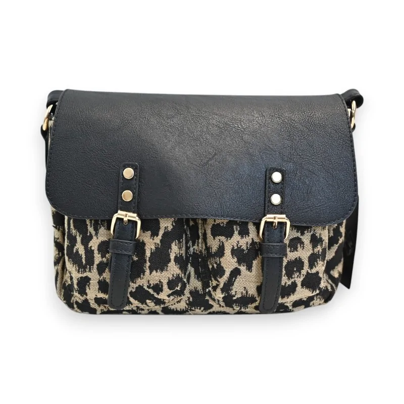 Black Leopard Crossbody Bag Mélanie Paris