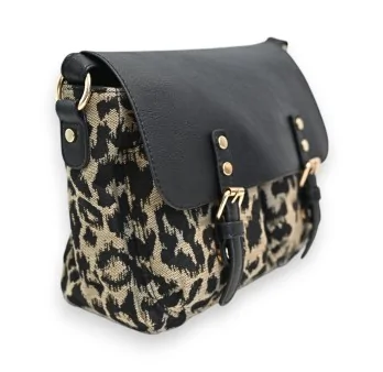 Black Leopard Crossbody Bag Mélanie Paris