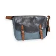 Melanie Paris Two-Tone Navy & Denim Crossbody Bag