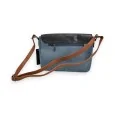 Melanie Paris Two-Tone Navy & Denim Crossbody Bag