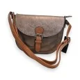 Melanie Paris Bronze Metallic Crossbody Bag