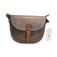 Melanie Paris Bronze Metallic Crossbody Bag