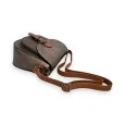 Melanie Paris Bronze Metallic Crossbody Bag