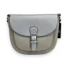 Melanie Paris Linen & Silver Crossbody Bag