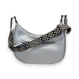 Silver Banana-Shaped Crossbody Bag by Mélanie Paris