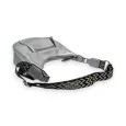 Silver Banana-Shaped Crossbody Bag by Mélanie Paris