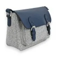 Borsa a tracolla Mélanie Paris Cartella Chic Blu Navy e Lino