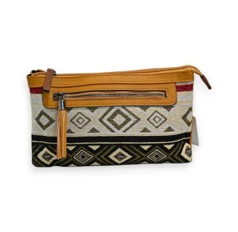 Ethnic shoulder bag Mélanie Paris mustard