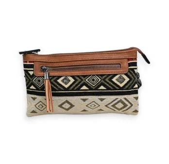 Bolso bandolera étnico Mélanie Paris Tribal Camel