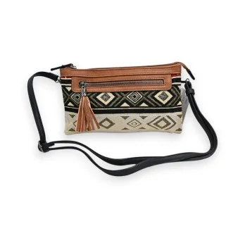 Bolso bandolera étnico Mélanie Paris Tribal Camel