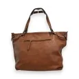 Melanie Paris Patchwork Camel Handbag