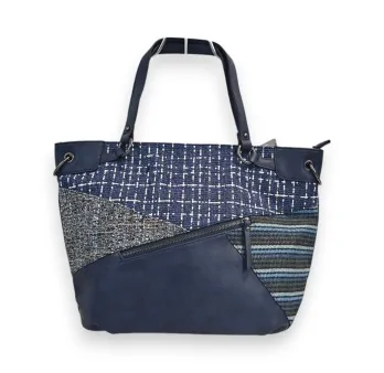 Handtasche Mélanie Paris Patchwork Marineblau