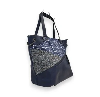 Bolso de mano Mélanie Paris Patchwork Azul Marino