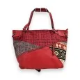 Bolso de Mano Patchwork Rojo Mélanie Paris