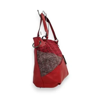 Bolso de Mano Patchwork Rojo Mélanie Paris