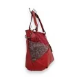 Bolso de Mano Patchwork Rojo Mélanie Paris