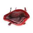 Melanie Paris Red Patchwork Handbag