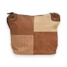 Melanie Paris Camel Patchwork Shoulder Bag