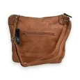 Melanie Paris Camel Patchwork Shoulder Bag