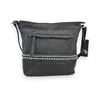 Bolso bandolera Mélanie Paris Bohème Bicolor Negro