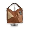 Melanie Paris Patchwork Camel Handbag