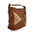 Bolso de Mano Patchwork Mélanie Paris Camel