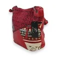 Borsa a Tracolla Patchwork Rossa Mélanie Paris