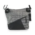 Bolso bandolera Mélanie Paris Patchwork Negro y Gris