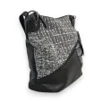 Bolso bandolera Mélanie Paris Patchwork Negro y Gris