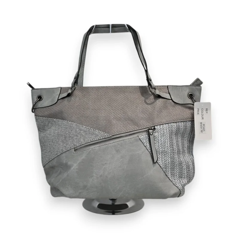 Bolso de mano Mélanie Paris Patchwork Gris Multitexturas