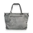 Melanie Paris Multi-Texture Patchwork Handbag in Grey