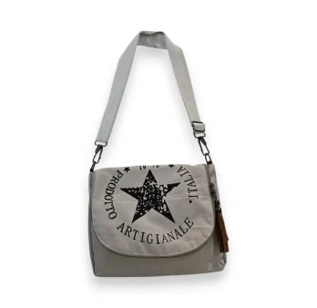Borsa a tracolla Urban Star in tela bianco sporco