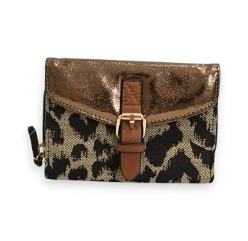 Portafoglio Leopardato Bronzo Melanie Paris