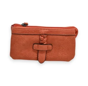 Portefeuille Multipoches Orange Mélanie Paris Portefeuille Multipoches Orange Mélanie Paris