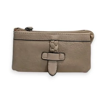 Mehrteilige Geldbörse Mélanie Paris Beige Taupe Mehrteilige Geldbörse Mélanie Paris Beige Taupe