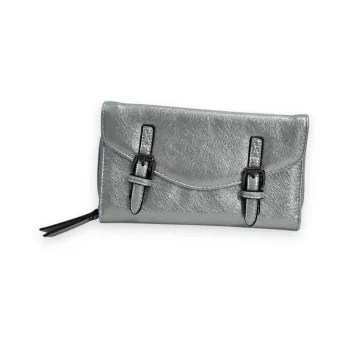 Portefeuille Argenté Mélanie Paris Double Sangle