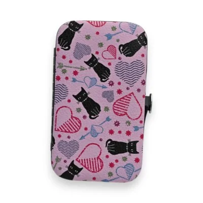 Set de Manicura Gato Rosa 6 Piezas