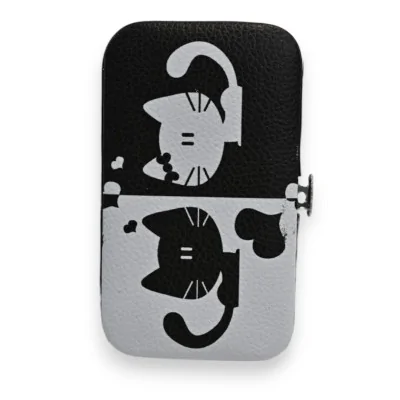 Set Manicure Gatto Bianco e Nero 6 Pezzi