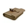 Portefeuille compact doré brillant Mélanie Paris avec fermoir, vue de côté