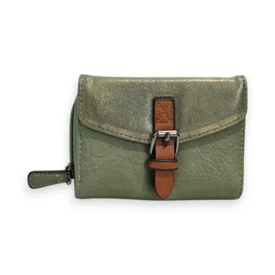 Cartera Compacta Verde Almendra Mélanie Paris Cartera Compacta Verde Almendra Mélanie Paris