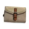 Melanie Paris Compact Wallet Taupe and Gold