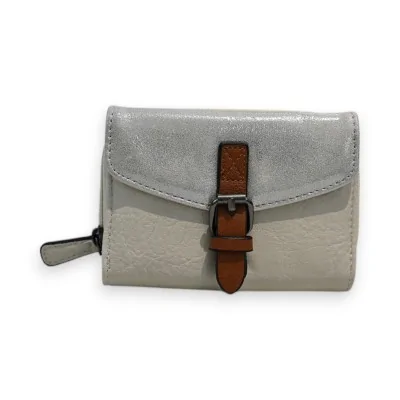 Portafoglio Compatto Mélanie Paris Argento-Crema Portafoglio Compatto Mélanie Paris Argento-Crema