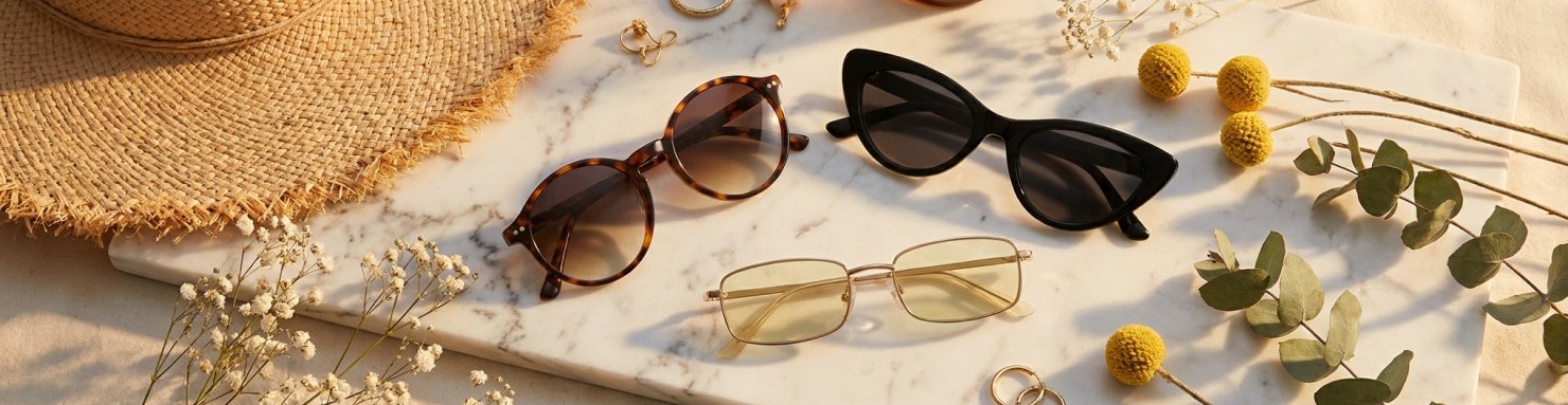 Différentes formes de montures de lunettes de soleil