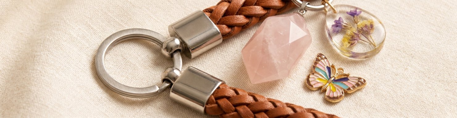 Matériaux de qualité pour porte-clés femme original